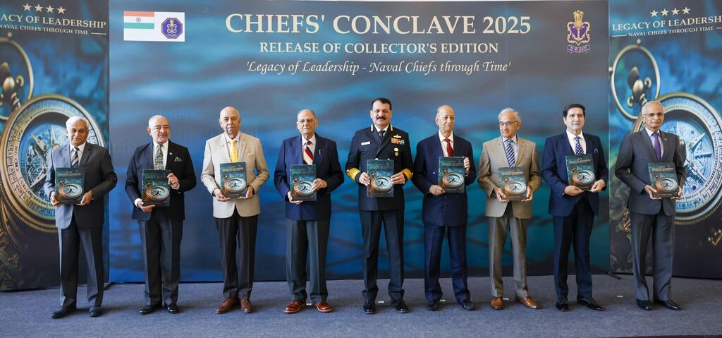 Maritime News India Indian Navy Chiefs’ Conclave 2025 Indian Navy Chief of Naval Staff National War Memorial Legacy of Leadership Naval Chiefs Through Time Nausena Bhawan 004