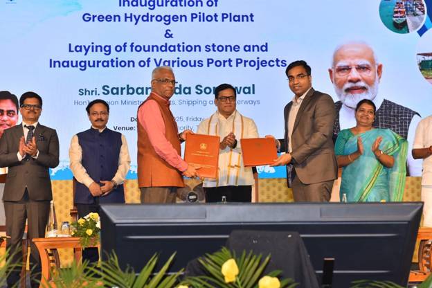 Maritime News India VOC Port launches India's first green hydrogen facility Tuticorin green hydrogen project  Fishing communities face uncertainty  Tamil Nadu port development