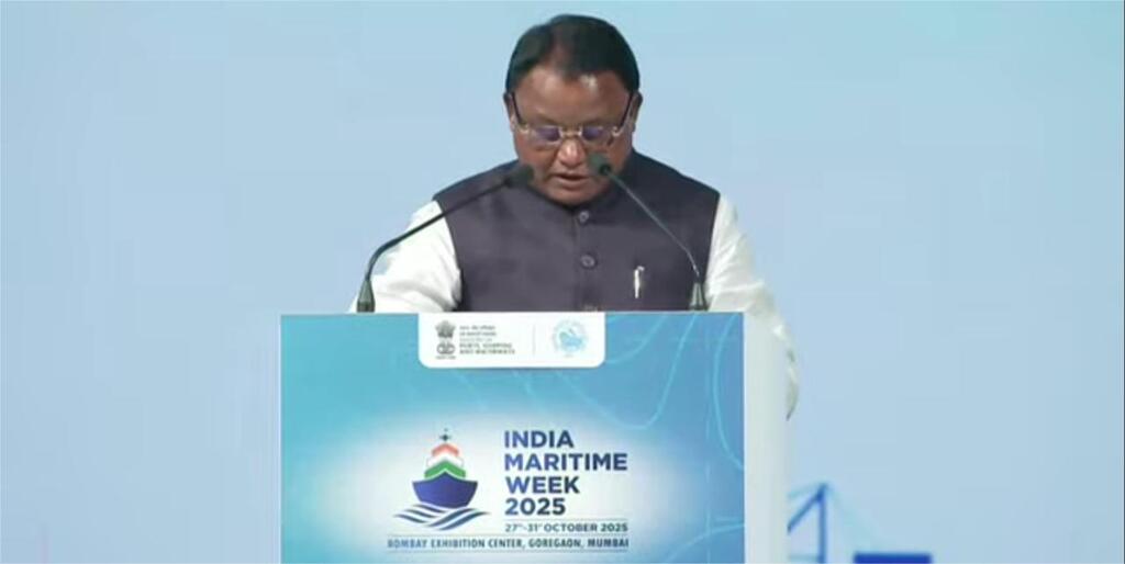 Maritime News IMW 2025 India Maritime Week 2025 Vadhvan Port Shipbuilding Policy 2025 Blue Economy Maritime Vision 2047 Chief Minister Goa Maharashtra Gujarat Odisha 001