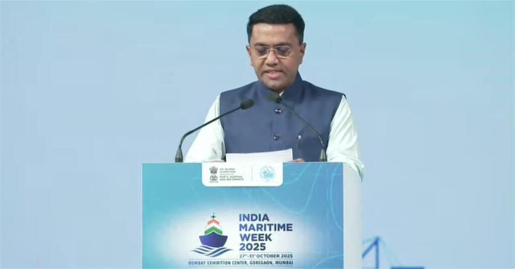 Maritime News IMW 2025 India Maritime Week 2025 Vadhvan Port Shipbuilding Policy 2025 Blue Economy Maritime Vision 2047 Chief Minister Goa Maharashtra Gujarat Odisha 004