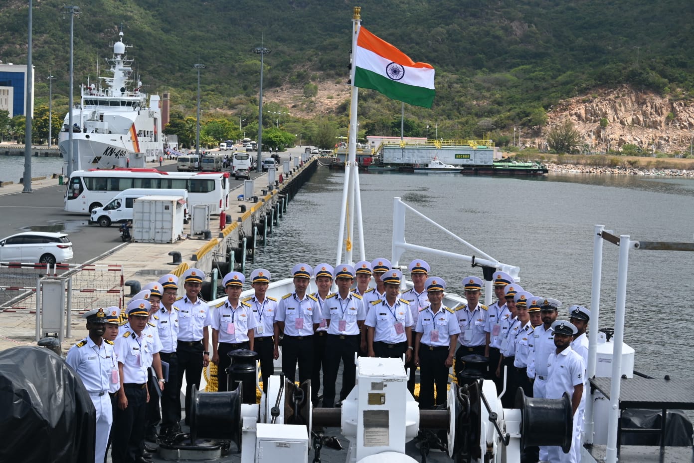 Indian Navy oceanographic research vessel INS Sagardhwani during its operational visit to Cam Ranh, Vietnam, aimed at enhancing maritime engagement, naval cooperation and oceanographic research collaboration between India and Vietnam news