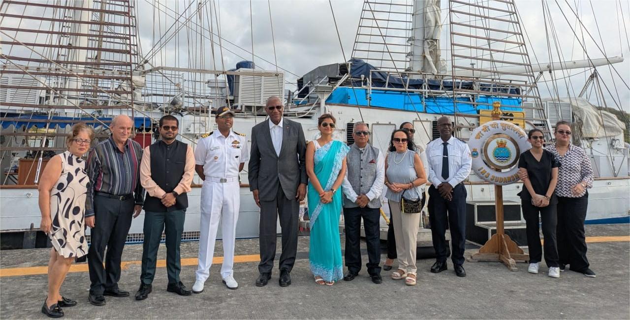 INS Sudarshini concluded a four-day port call in Antigua and Barbuda, reinforcing India’s maritime outreach and naval diplomacy in the Caribbean region.