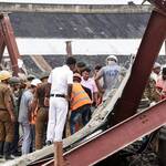 Rescue operations at the collapsed warehouse under construction on land leased by the Syama Prasad Mookerjee Port Authority in Kolkata Maritime News