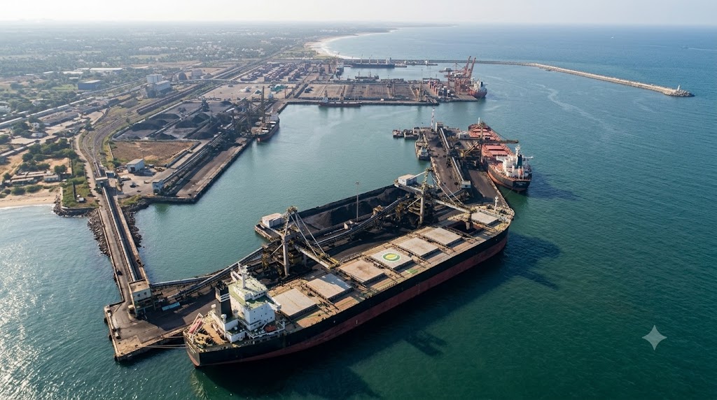 Capesize bulk carrier at Kamarajar Port after completion of Capital Dredging Phase VI Maritime News