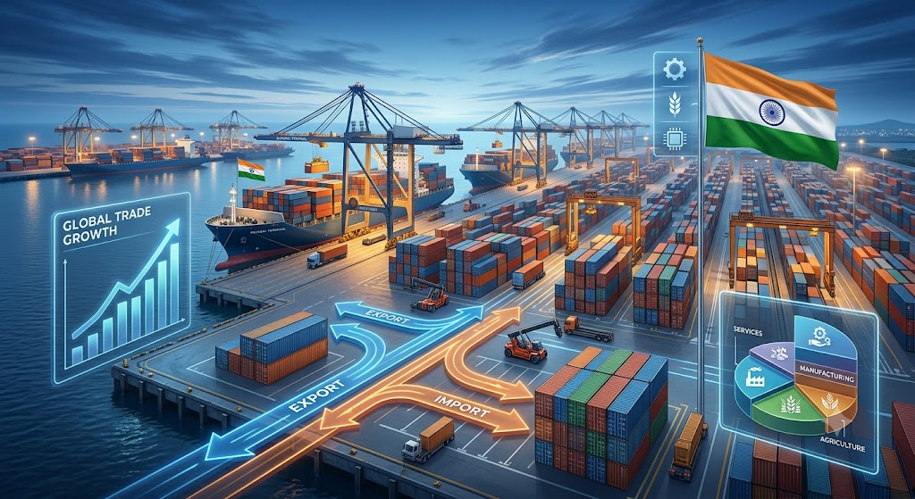 Container cargo operations illustrating India's exports, imports and widening trade deficit Maritime News