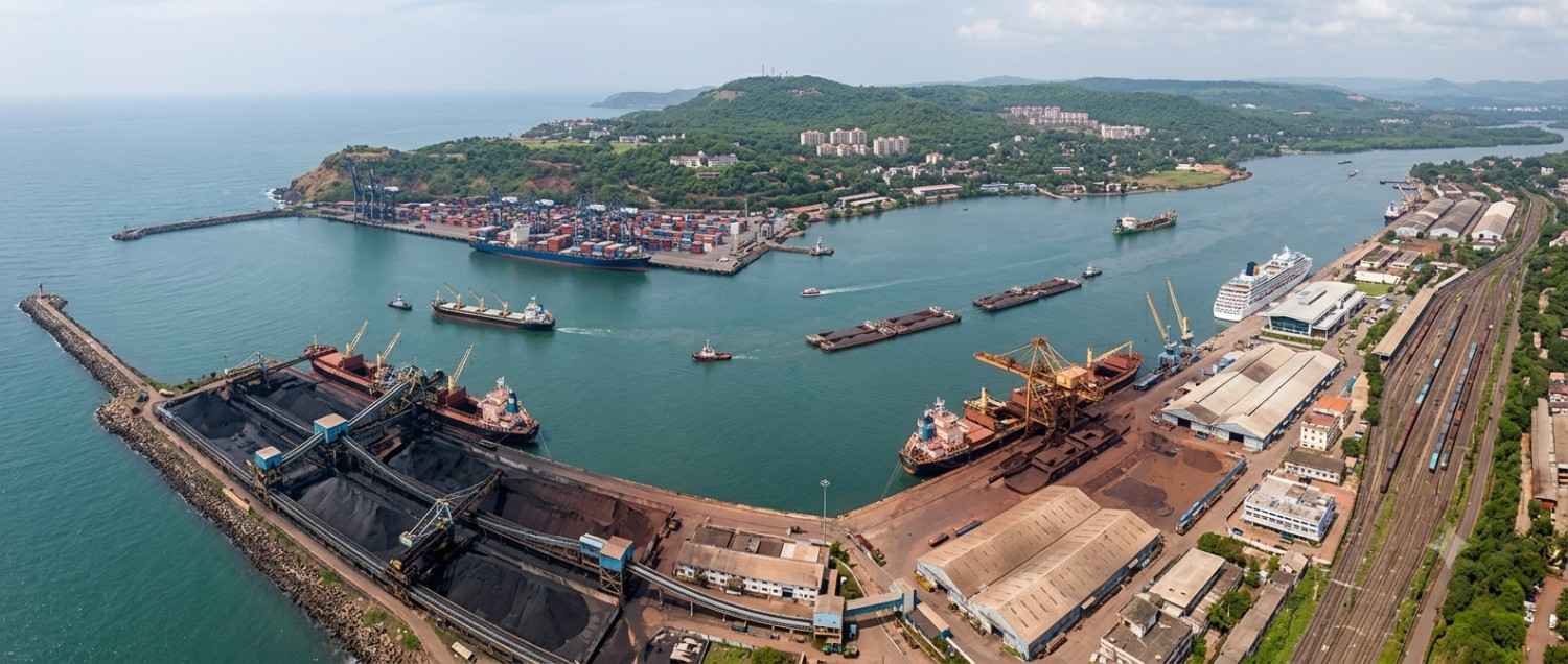 Cargo operations at Mormugao Port Authority, India's first Green Port, undergoing sustainable infrastructure expansion in Goa Maritime News