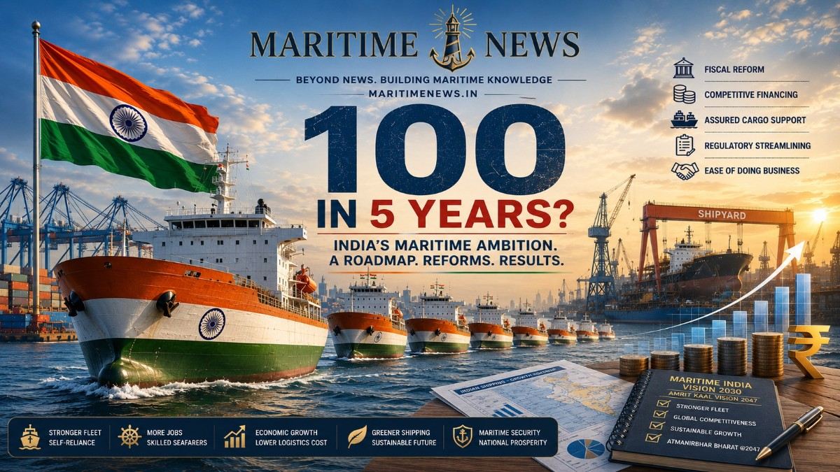Indian merchant ships representing the NSB proposal to add 100 ships in five years Maritime News