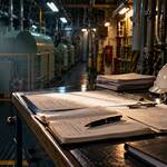 Engine room maintenance documents representing The Cost of Silence, Maritime News Dossier 001