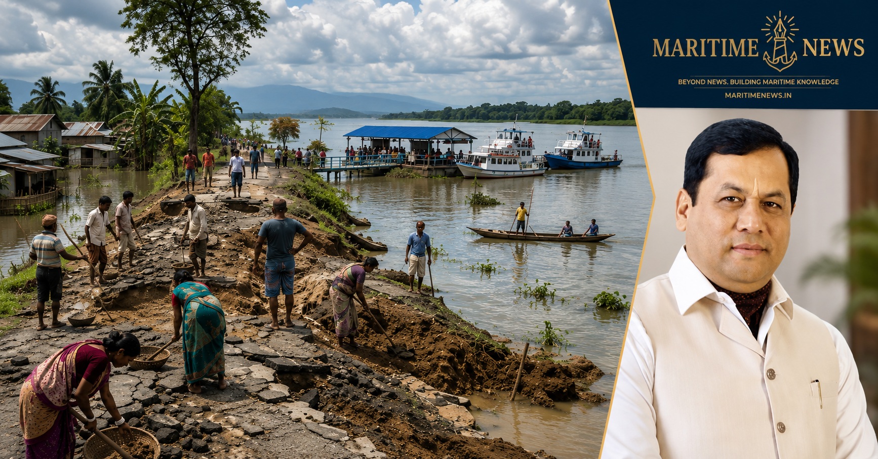 Flood recovery and inland-waterway connectivity in Assam
