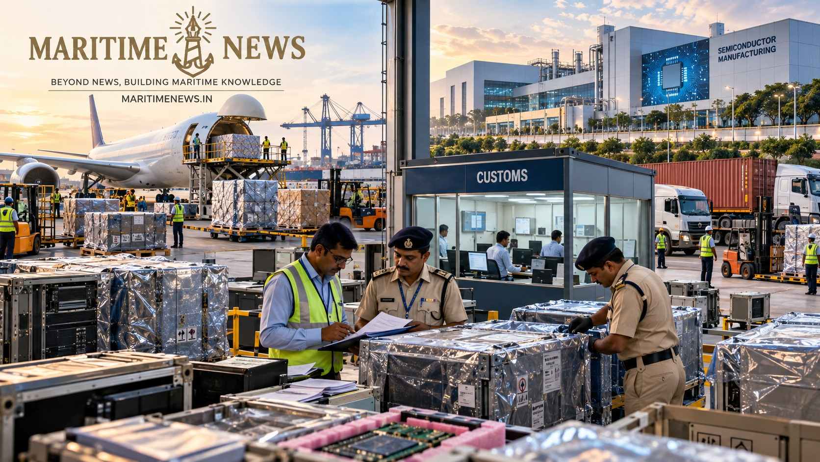 Semiconductor equipment and components moving through Customs and logistics processes for India's chip manufacturing industry - Maritime News