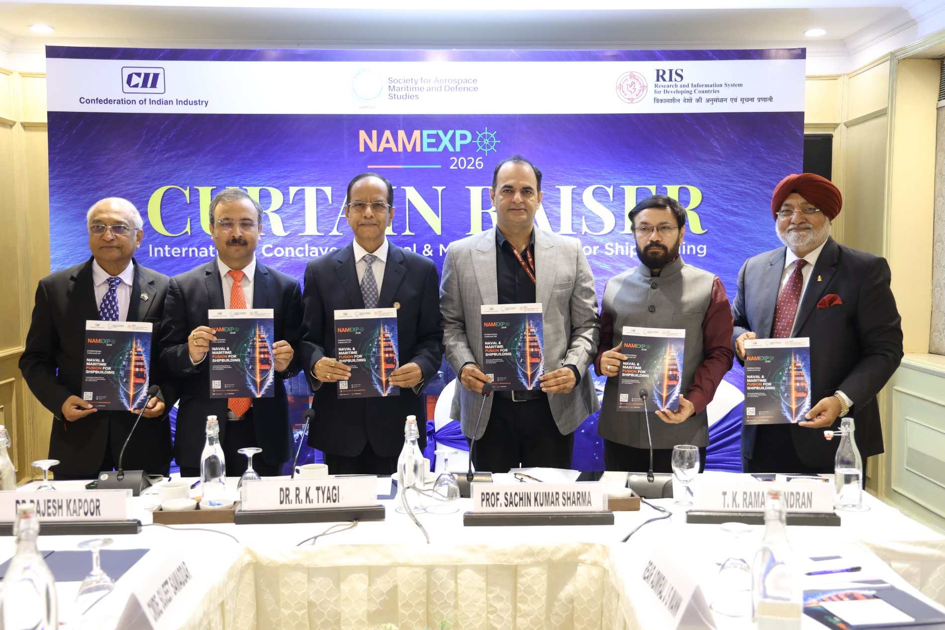 Industry leaders and maritime stakeholders at the NAMEXPO 2026 curtain-raiser for India’s naval and commercial shipbuilding ecosystem - Maritime News
